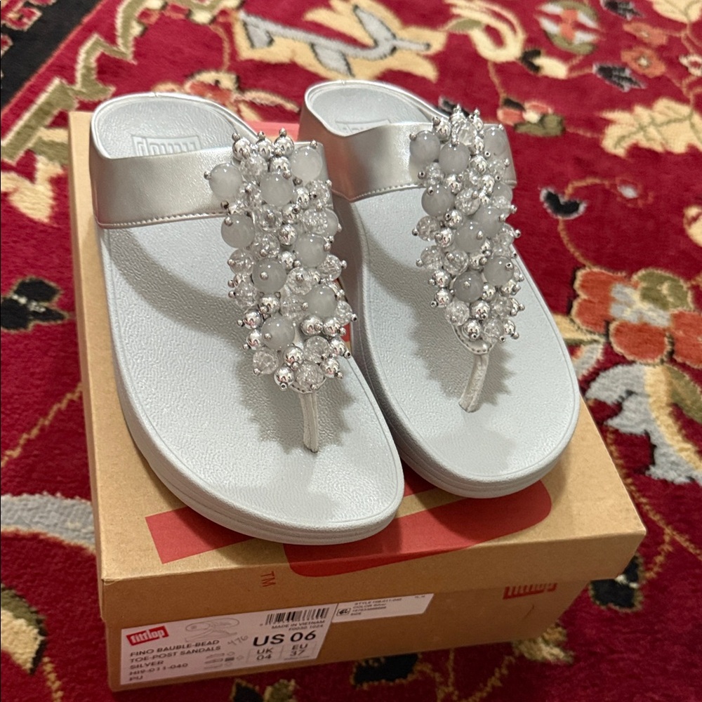 Fitflop Women's Silver Embellished Sandals